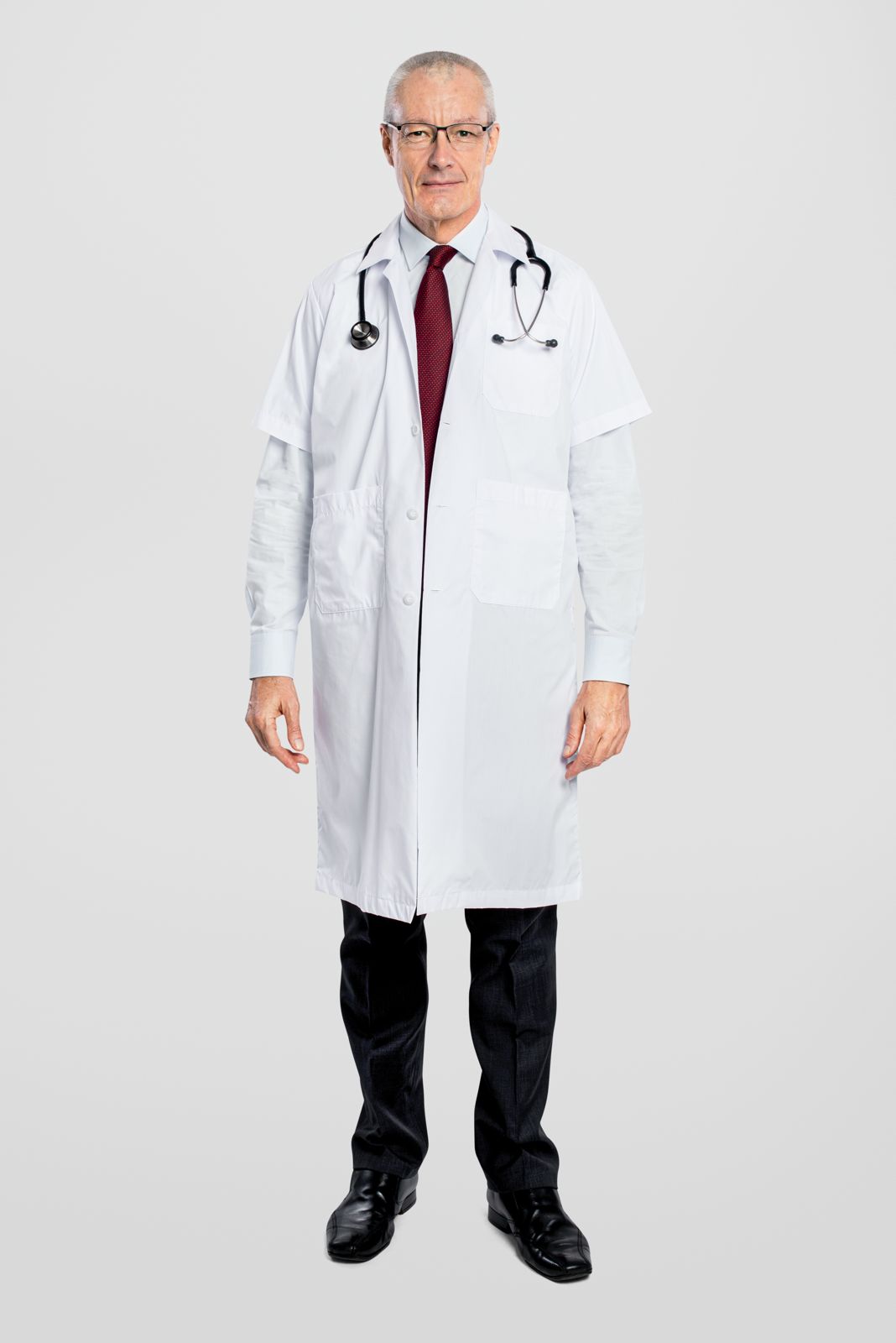 White Lab Coat Half Sleeves Men
